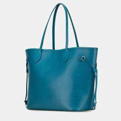 Pre Owned Louis Vuitton Blue Epi Neverfull MM