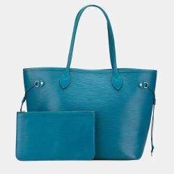 Pre Owned Louis Vuitton Blue Epi Neverfull MM