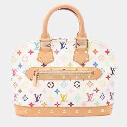 Pre Owned Louis Vuitton White Monogram Multicolore Alma PM
