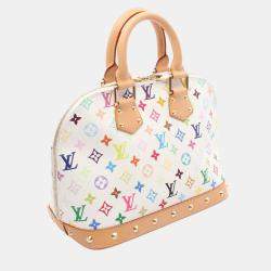 Pre Owned Louis Vuitton White Monogram Multicolore Alma PM