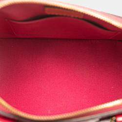 Pre Owned Louis Vuitton Red Monogram Vernis Alma BB