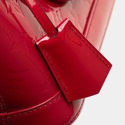 Pre Owned Louis Vuitton Red Monogram Vernis Alma BB