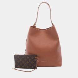 Pre Owned Louis Vuitton Brown Grained Calfskin Low Key Hobo MM