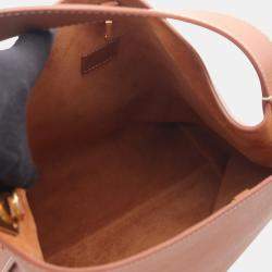 Pre Owned Louis Vuitton Brown Grained Calfskin Low Key Hobo MM