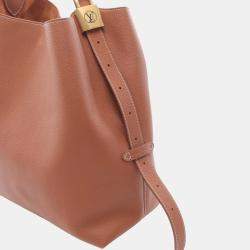 Pre Owned Louis Vuitton Brown Grained Calfskin Low Key Hobo MM
