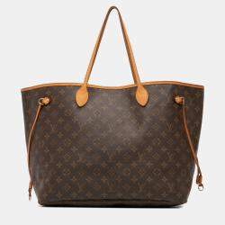 Pre Owned Louis Vuitton Brown Monogram Neverfull GM