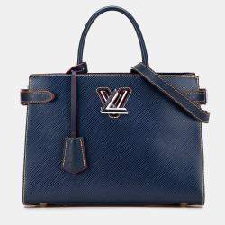 Pre Owned Louis Vuitton Blue Epi Twist Satchel