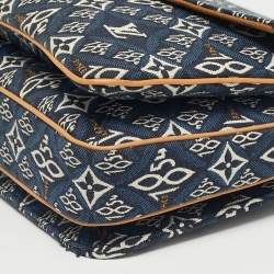 Pre Owned Louis Vuitton Blue Since 1854 Jacquard Pochette Metis Bag
