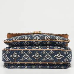 Pre Owned Louis Vuitton Blue Since 1854 Jacquard Pochette Metis Bag