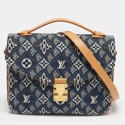Pre Owned Louis Vuitton Blue Since 1854 Jacquard Pochette Metis Bag