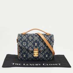 Pre Owned Louis Vuitton Blue Since 1854 Jacquard Pochette Metis Bag