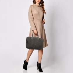 Pre Owned Louis Vuitton Fusain Monogram Mini Lin Canvas Speedy 30 Bag
