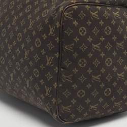 Pre Owned Louis Vuitton Fusain Monogram Mini Lin Canvas Speedy 30 Bag