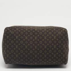 Pre Owned Louis Vuitton Fusain Monogram Mini Lin Canvas Speedy 30 Bag