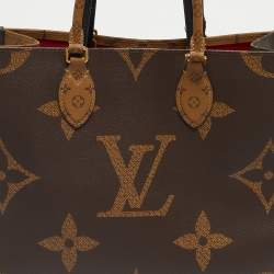 Pre Owned Louis Vuitton Monogram Giant Reverse Canvas Onthego MM Bag