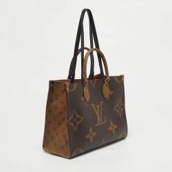 Pre Owned Louis Vuitton Monogram Giant Reverse Canvas Onthego MM Bag
