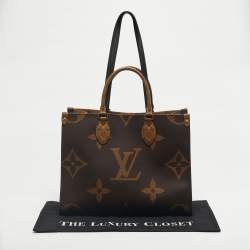 Pre Owned Louis Vuitton Monogram Giant Reverse Canvas Onthego MM Bag