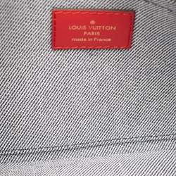 Pre Owned Louis Vuitton Blue/Rouge Damier Monogram Patchwork Denim Neverfull MM Bag