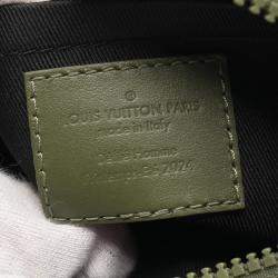 Pre Owned Louis Vuitton Green Damoflage Mini Soft Trunk