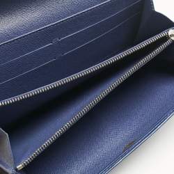 Pre Owned Louis Vuitton Myrtille Blue Epi Leather Sarah Wallet