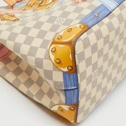 Pre Owned Louis Vuitton Damier Azur Summer Trunks NeoNoe MM Bag