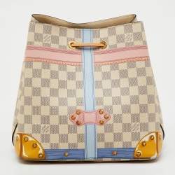 Pre Owned Louis Vuitton Damier Azur Summer Trunks NeoNoe MM Bag