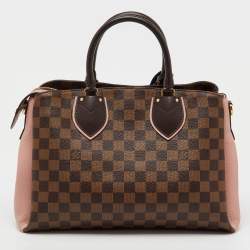 Pre Owned Louis Vuitton Damier Ebene Canvas and Leather Normandy Bag