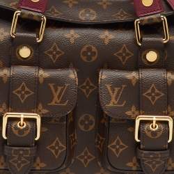 Pre Owned Louis Vuitton Aurore Monogram Canvas Manhattan NM Bag