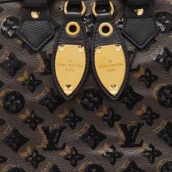 Pre Owned Louis Vuitton Limited Edition Black Monogram Sequins Eclipse Alma Bag