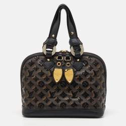 Pre Owned Louis Vuitton Limited Edition Black Monogram Sequins Eclipse Alma Bag