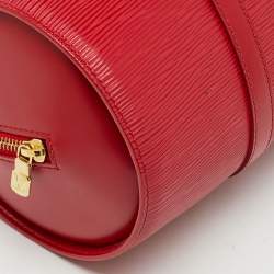 Pre Owned Louis Vuitton Red Epi Leather Soufflot Bag