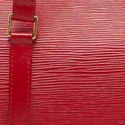Pre Owned Louis Vuitton Red Epi Leather Soufflot Bag