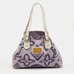 Pre Owned Louis Vuitton Limited Edition Lilac Tahitienne Cabas PM Bag
