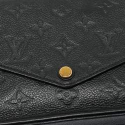 Pre Owned Louis Vuitton Black Monogram Empreinte Leather Pochette Felicie Bag