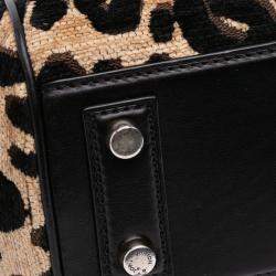 Pre Owned Louis Vuitton Beige Brown Stephen Sprouse Chenille Leopard Baby Bag