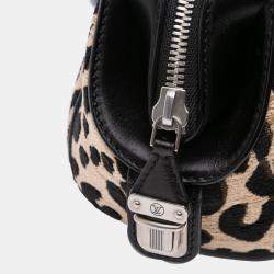 Pre Owned Louis Vuitton Beige Brown Stephen Sprouse Chenille Leopard Baby Bag