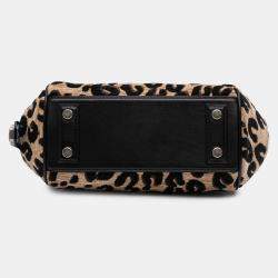 Pre Owned Louis Vuitton Beige Brown Stephen Sprouse Chenille Leopard Baby Bag