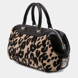 Pre Owned Louis Vuitton Beige Brown Stephen Sprouse Chenille Leopard Baby Bag