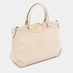 Pre Owned Louis Vuitton Beige Brown Monogram Empreinte Trianon PM