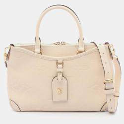 Pre Owned Louis Vuitton Beige Brown Monogram Empreinte Trianon PM