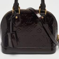 Pre Owned Louis Vuitton Amarante Monogram Vernis Alma BB Bag
