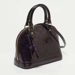Pre Owned Louis Vuitton Amarante Monogram Vernis Alma BB Bag
