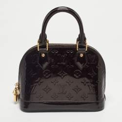 Pre Owned Louis Vuitton Amarante Monogram Vernis Alma BB Bag