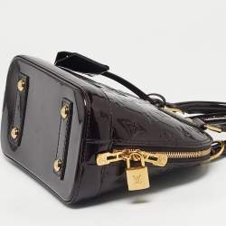 Pre Owned Louis Vuitton Amarante Monogram Vernis Alma BB Bag