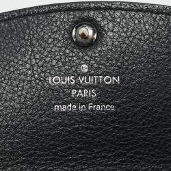Pre Owned Louis Vuitton Black Mahina Leather Iris Compact Wallet
