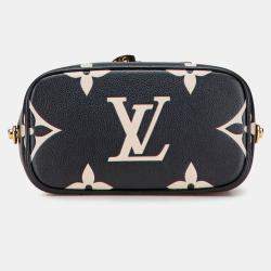 Pre Owned Louis Vuitton Black Bicolor Monogram Giant Empreinte Vanity PM
