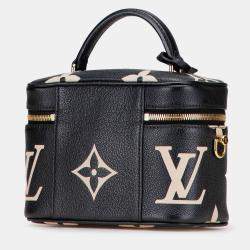 Pre Owned Louis Vuitton Black Bicolor Monogram Giant Empreinte Vanity PM