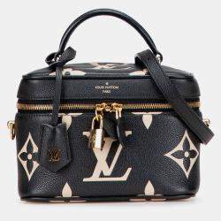 Pre Owned Louis Vuitton Black Bicolor Monogram Giant Empreinte Vanity PM