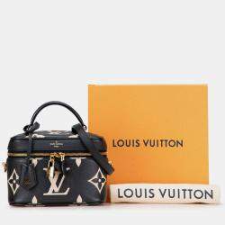 Pre Owned Louis Vuitton Black Bicolor Monogram Giant Empreinte Vanity PM