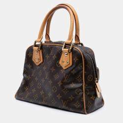 Pre Owned Louis Vuitton Brown Monogram Manhattan PM
